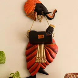 ecraftindia Lord Ganesha Orange Iron Idol-picture-36