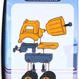 magic-on-wheels Buildables Concrete Mixer|Build & Combine Vehicle|Pull Back & Friction Toy for3+ image 4