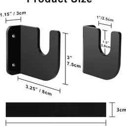 parikshit sublimation Acrylic Skateboard Wall Holder Black Stand Organizer Wall Mounted 4 cm x 4 cm Skateboard image 2