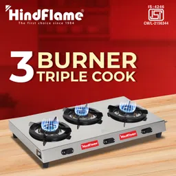 hindflame 3 Burner Triple Cook Premium Stainless Steel Manual Gas Stove-picture-24