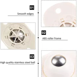 oxqfybk 8 Pc Caster Wheels 360 Degree Rotation Pulley for Furniture Various Storage Box Plastic 8 Pockets image 4