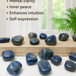 ababilcrystal LAPIZ LAZULI TUMBLE Polished Angular Crystal Stone image 2