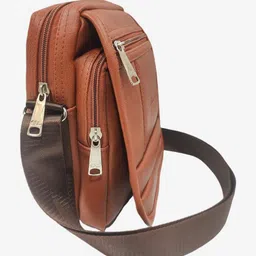 magnifique Men & Women Tan Messenger Bag image 3