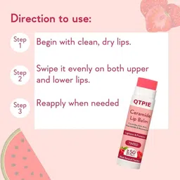 qtpie New Tinted Ceramide Lip Balm with SPF50 PA+++ - Kojic Acid & Niacinamide Raspberry image 5