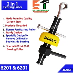 signatt New 2 in 1 Heavy Bearing Fan Puller Yellow (6201 and 6202) Lever Tool image 2