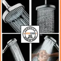 veronica Shower Head Set, Modern Rainfall, Handheld & Overhead Combo for Bathrooms" Fixed Mount image 2