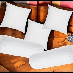 urmila creation Microfibre Bolster Pack of 5 Solid Diwan Set Of 3 Cushion & 2-picture-18