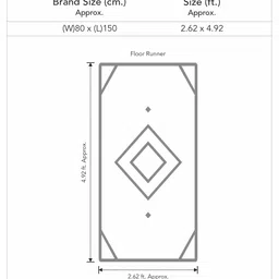 obsessions Dark Blue Abstract Polyester 59x32 Inches Machine Made Floor Runner image 4