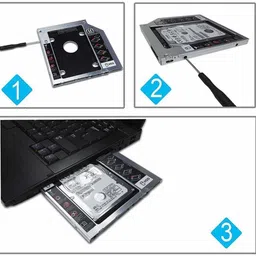 Paruht Caddy Opulent SATA 2ND SSD HDD 12.7mm 512 GB Laptop Silver, 1P SATA Internal Solid State Drive (SSD) (12.7mm 2.5'' for Internal Hard Drive SSD HDD 2.5 Inch for Internal Drive) image 4