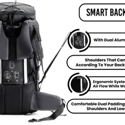 tripole Terra Backpacking and Trekking Rucksack with Front Opening Rucksack- 75 L image 2