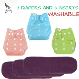 smoky Reusable and Washable Cloth Baby Diaper, Nappy, Langot with Bamboo Insert Pads-picture-10