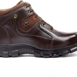 red can Steel Toe Genuine Leather Safety Shoe image 2