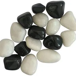 stuber Black and white stones Regular Oval Rock Pebbles image 4