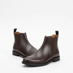 t-rock Synthetic Leather Lightweight Comfortable Trendy Walking Slip On Boots For Men image 2