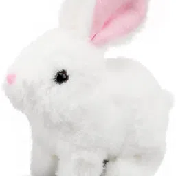 ar kids toys Hopping Walking Rabbit Toy with Sounds, Wiggling Ears, Bunny for Baby - 18.5 cm image 1