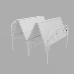 sahni industries Metal Folding Bed In White Colour image 5