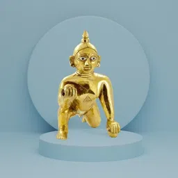 poshak bhandar 2 No. Size Laddu Gopal ji For Home full set combo sringar for janmastmi Decorative Showpiece-7.6 cm image 2
