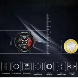 fanish fashion SPINNER BLACK ANALOG WATCH SERIES Analog Watch - For Men & Women CLASSIC AND FORMAL WATCH image 3