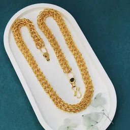 rkb sales 1gm gold plated High Quality Indian Polished chain men Gold-plated Plated Alloy Chain image 2