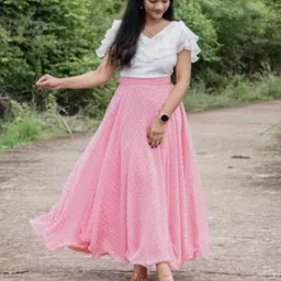 nyaricreation Polka Print Stitched Lehenga & Crop Top-picture-20