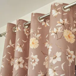 tramb Polyester Abstract 5 ft Light Filtering Eyelet Window Curtain image 2