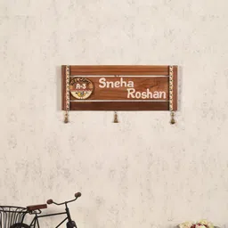 AAKRITI ART CREATIONS Brown & White Serenade Signatures Nameplate Without Name Plate-picture-19