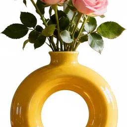 srtc 8 inch vase yellow Plastic Vase-picture-26