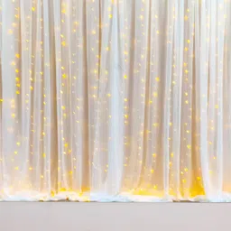 ttimmo4 Blue White and Golden Birthday Decoration Kit Combo with Net Curtain and light. image 4