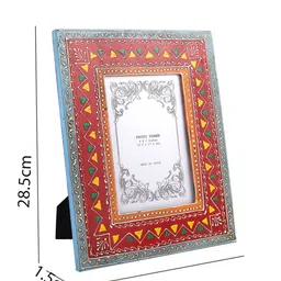 Aapno Rajasthan Red & Blue Wooden Photo Frame image 5