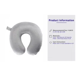 TRAVEL BLUE Memory Foam Pillow (TB-232G, Light Grey) image 5