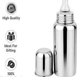 goodies outlet Stainless Steel New Born Baby Feeding Bottle 250ml for Milk / Water-picture-11