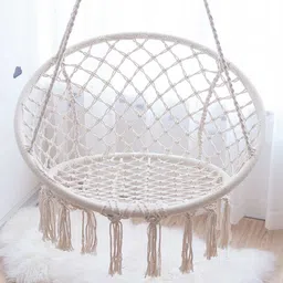onprix Round Hanging Hammock Cotton Rope Macrame Swing Chair Swings-picture-34