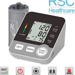rsc healthcare Fully Automatic Arm-type Digital Blood Pressure Monitor with option for micro USB port ( Made In India ) WITH ONE YEAR WARRANTY Bp Monitor image 4