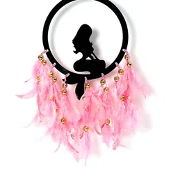 DULI Pink & Black Feather Windchimes image 5
