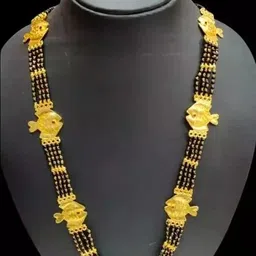 swami Fish Mangalsutra, Agri/Koli Style, Four Line Fish Motif Machali for Women image 3