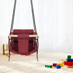 boffle Cloth Fabric and Wooden Hanging Swing for Babies, Hanging swing Birthday Gift Swings-picture-32