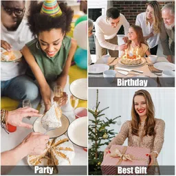 n2k2 enterprise 2 Pcs Silver Cake Cutting Knife and Server Set Pie Spatula For Wedding Gift Stainless Steel Cake Server image 5