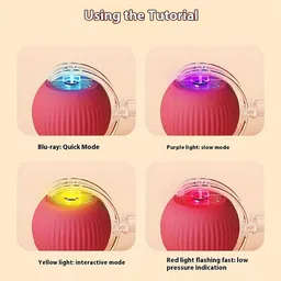 petfun Interactive Touch-Activated Cat Toy – Smart Rolling Ball with Auto-Standby Plastic, Rubber Tug Toy, Plush Toy, Training Aid For Dog & Cat image 5