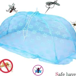 safe haven Nylon Kids Washable BLUE Baby Mosquito Net – Soft, Breathable & Protective Net for Newborns Mosquito Net-picture-20