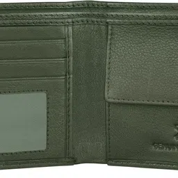 napa hide Men Green Genuine Leather RFID Wallet - Regular Size image 3