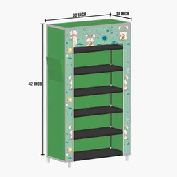 zenvexyo 6 Tire Foldable Collapsible Wardrobe Storage Organizer Almirah Cloth Rack PP Collapsible Wardrobe image 3