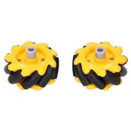80mm Mecanum Wheel Set (Yellow) image 2