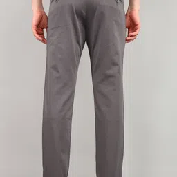 arrow sport Men Slim Fit Grey Polyester Trousers image 4