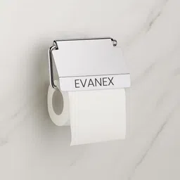 EVANEX Toilet Tissue Paper Holder with Cover | Bathroom Accessories Organizer Stainless Steel Toilet Paper Holder-picture-12