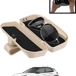 monolive Beige Sunglass Protective Holder For Car Dashboard Universal -166 White Car Sunglass Clip Holder image 1