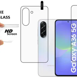 MOBKAVACH Front and Back Tempered Glass for Samsung Galaxy A36 5G image 3