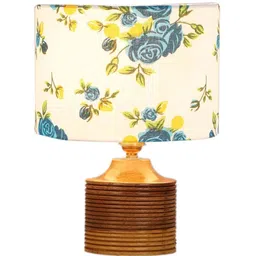 Multicolour Shade Table Lamp With Wood Base By New Era image 5