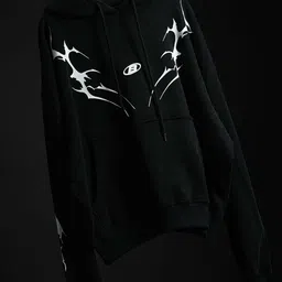 bonkers corner Men Full Sleeve Solid Reversible Hooded Sweatshirt image 3