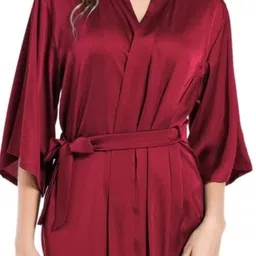 cotovia Maroon Medium Bath Robe-picture-25