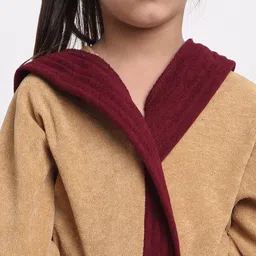 Creeva Solid Hooded Bath Robe image 3